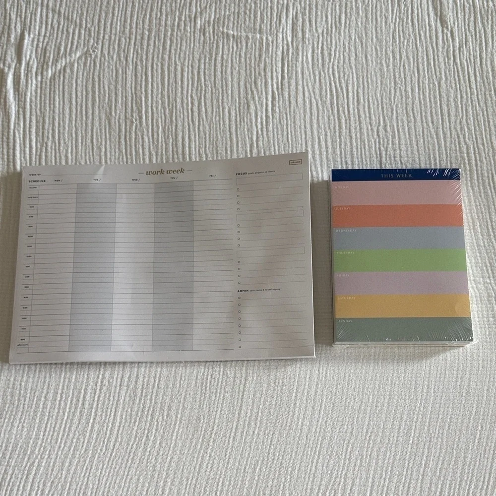 Weekly Planner and Notepad Set NWT